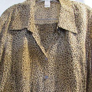 NWT Silk Animal Print Elisabeth by Claiborn Set 14